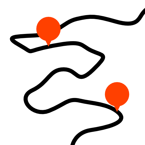 Pedal route markers